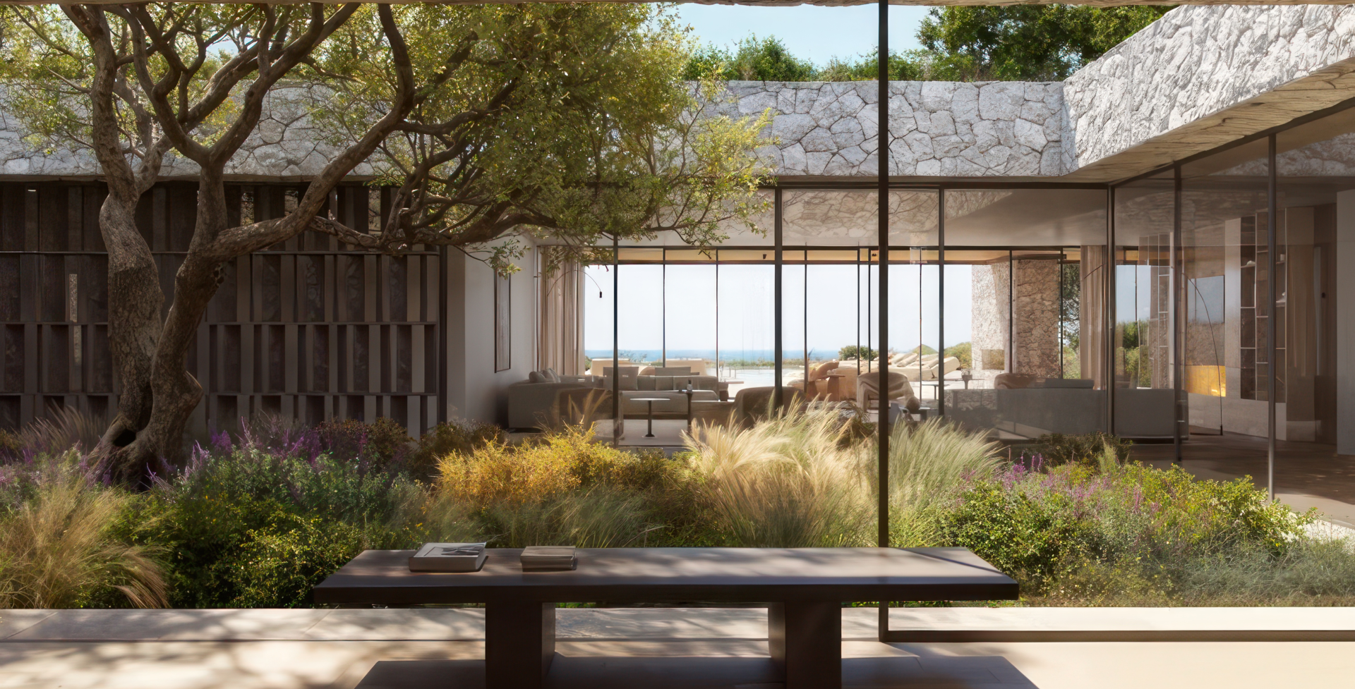 Luxury interior with Acropolis view
